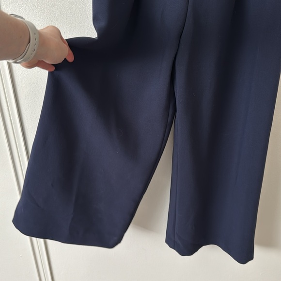 Gal Meets Glam 0P Nicole Navy Blue Sweetheart Jumpsuit - Picture 6 of 11